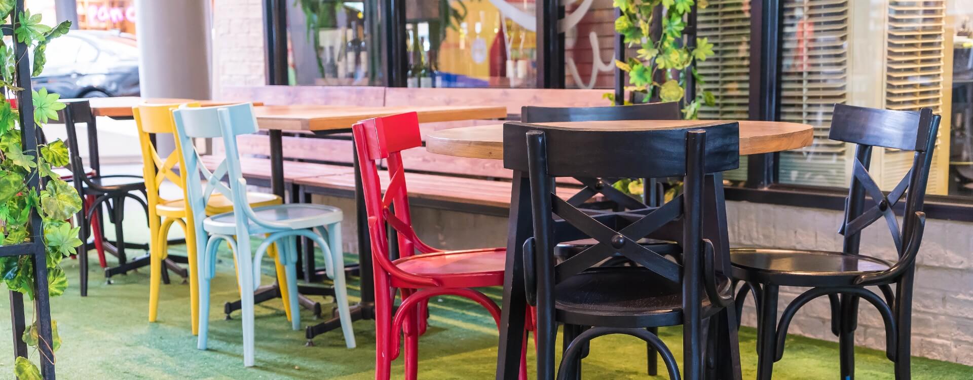 empty-colorful-wood-chair